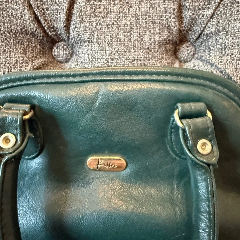 Koltov green leather vintage Crossbody handbag - Picture 6 of 11